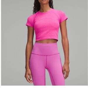 Lululemon Athletica Vibrant Pink Crop Top